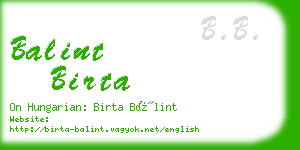 balint birta business card